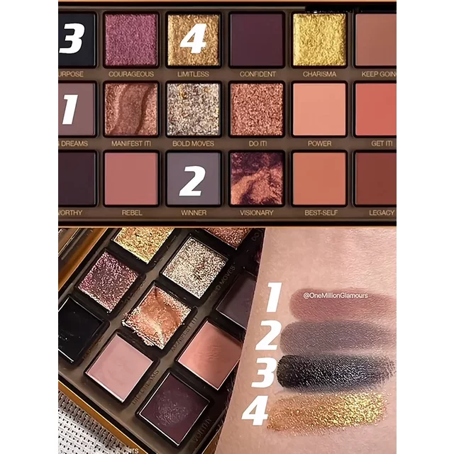 18 Colors Eyeshadow European and American Pearlescent Rose Gold Eyeshadow Palette Makeup Glitter Eyeshadow