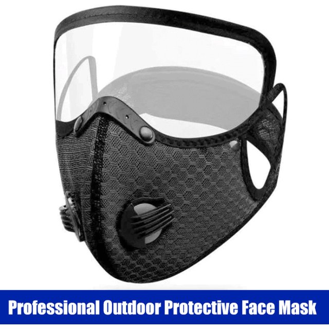 Outdoor Sports Warm Face Mask Breathable Dustproof Mask with Activated Carbon Filter Removable Lens Windproof Cycling Mask