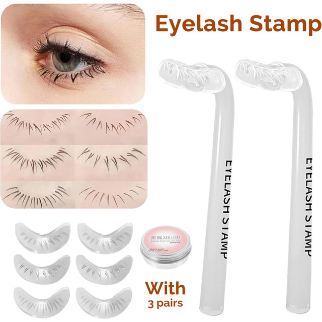 False Eyelash Stamp Natural Lower Eyelash Extensions Makeup Tool Under Eyelash Makeup Stamp Mascara Stick