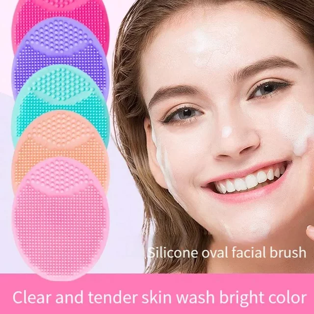 Silicone Face Scrubber Facial Cleansing Brush Face Exfoliator Blackhead Acne Face Wash Brush for Deep Cleaning Skin Care