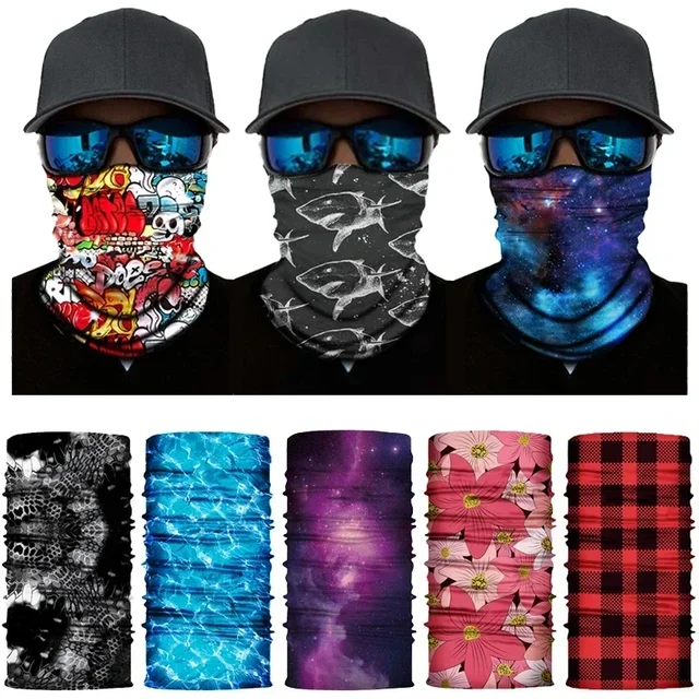 Mode cyclisme masque facial écharpe d'équitation respirant sans couture cache-cou femmes Bandana