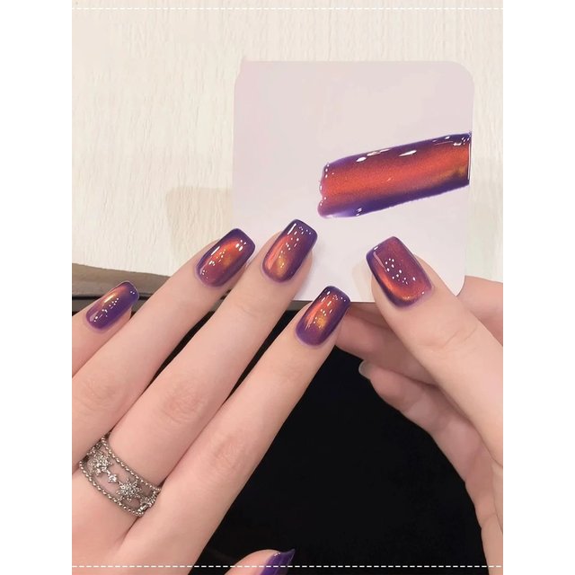 10ML 1-10PCS Burning Clouds Magnetic Cat Eye Gel Polish 2026 New Style Iridescent Gradient Glass Beads Cat Eye Nail Polish