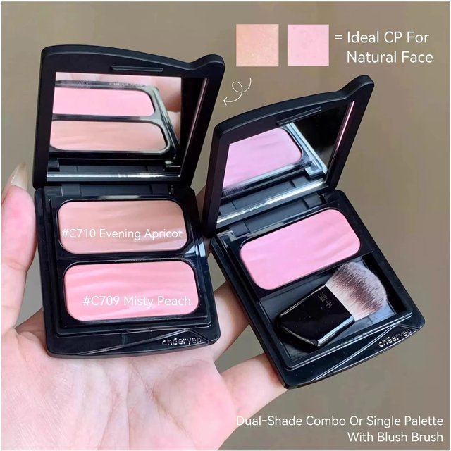 Cheeryep Qianyan Spring Blooms Blush Palette Natural Long-Lasting Cheek Makeup Cold Brew Baked Blush Highlighter