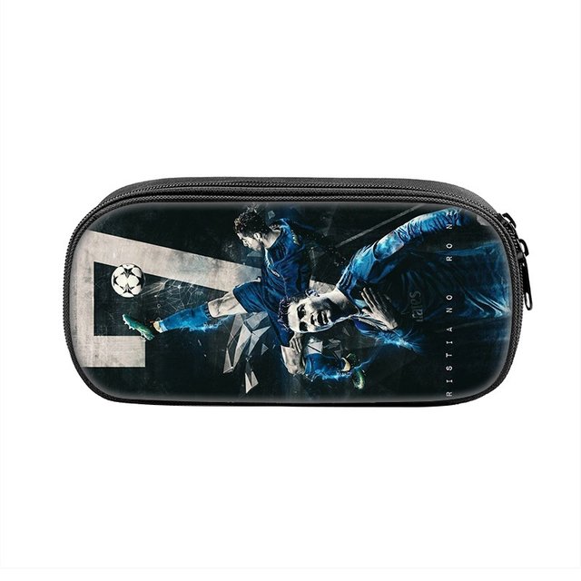 Ronaldo Boys Girls Pencil Case Pencil Bag Football Star Zipper Pencil Box for Boys Girls Best Gift Ladies Cosmetic Bags