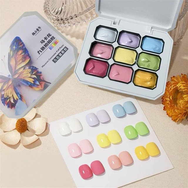 1pc Solid Patting Gel Nail Semi Permanent Varnish Concealer Bright Dopamine Makaron Gel UV&LED Nail Polish Tinting Decoration