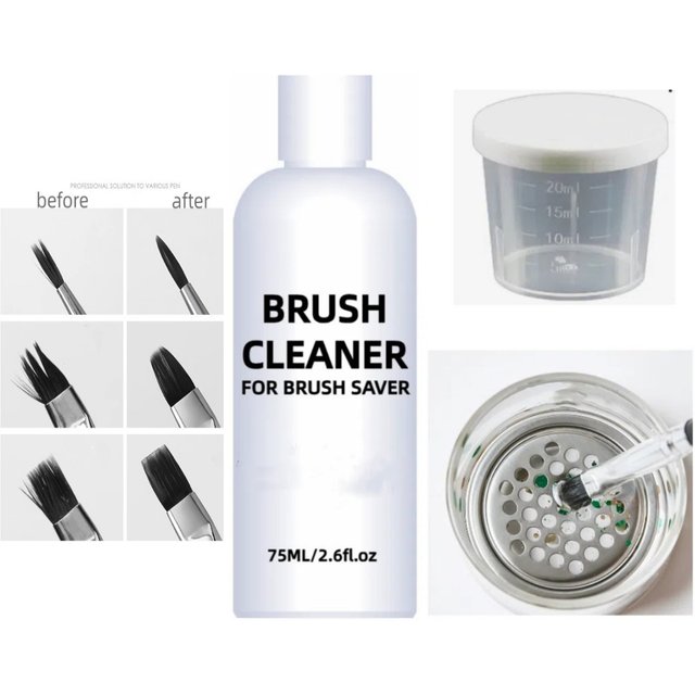 Brush Saver Cleaning Solution Brush Cleaner Liquid for Makeup Brush Nail Polish Washing Tool