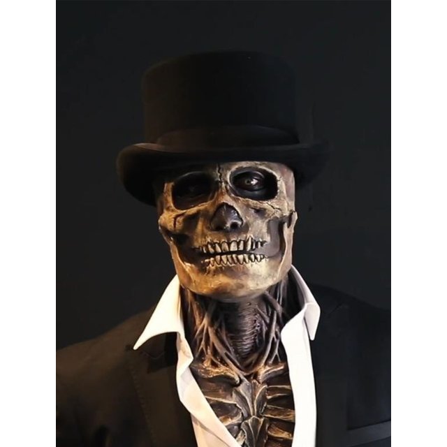 2025 Halloween Latex Skeleton Head Mask Horror Brain Helmet Mask Cosplay Party Supplies Skull Full Face Mask