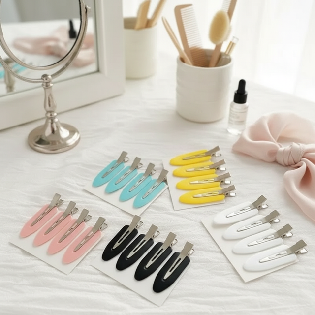 4 Pcs Women Girls Seamless Hairpins Sweet Makeup Face Washing Hairclips Accessories