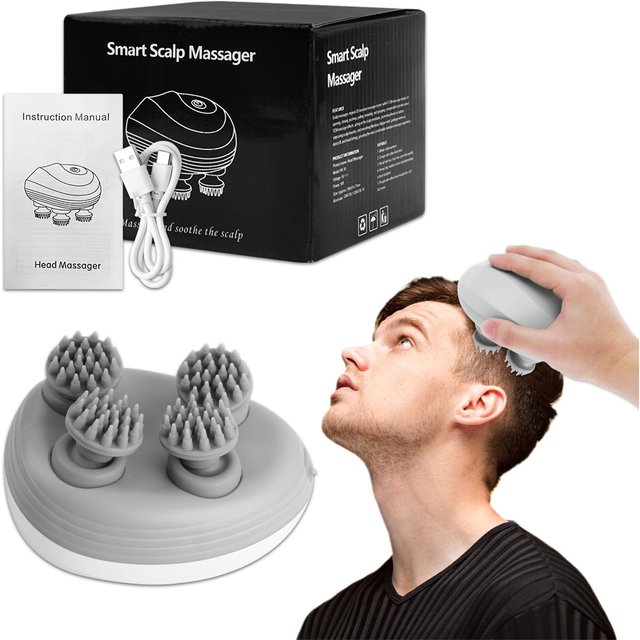 Electric Scalp Massager, Head Scratcher for Hair Growth, Head Scratcher Hair Brush Rechargeable, Pets Electric Cats Massager