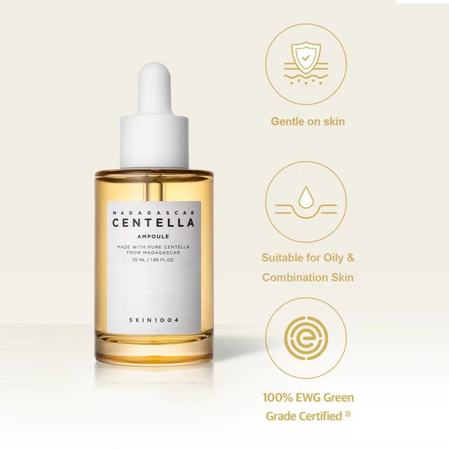 SKIN1004 Air Fit Sun Cream SPF50 50ml and Centella Ampoule 55ml Lightweight Calming Moisturizing Face Care Duo With Box Gifts