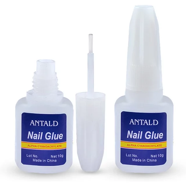 10g Fast Drying Nail Glue For False Nails Glitter Acrylic Decoration With Brush False Nail Tips Glue Sticky Nail Care Tools