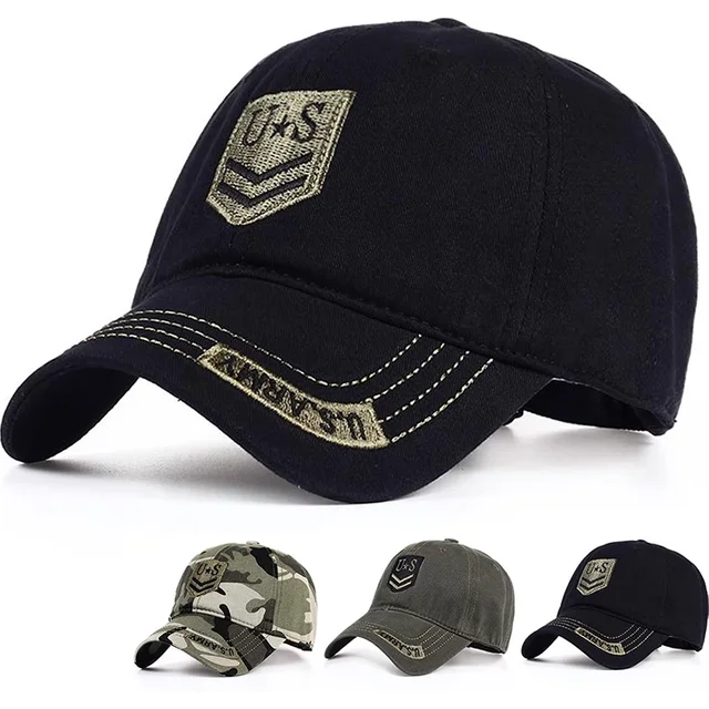 Unisex US Letter Embroidery Baseball Caps Spring and Autumn Outdoor Adjustable Casual Hats Sunscreen Hat Sports Cap