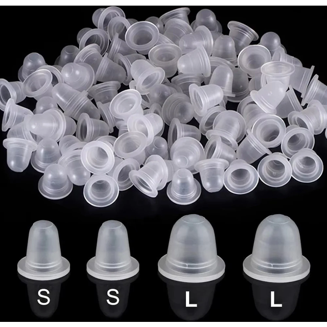 Silicone Tattoo Ink Cups 1000/300/100pcs Disposable Ink Caps for Permanent Makeup Eyebrow Pigment Container Tattoo Accessories