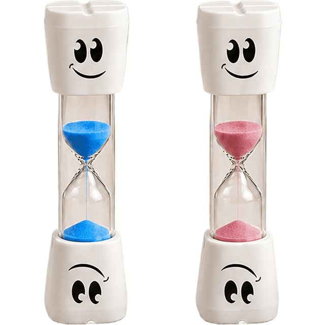 Smile Tooth 2 Minute Sand Timer Assorted Colors Toothbrush Sand TimerSmall and joyful Hourglass
