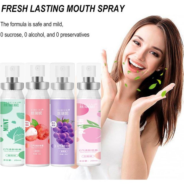 Breath Freshener Fruit Flavor Oral Freshening Spray Remove Bad Breath Long Lasting Remove Oral Odor Portable Oral Care