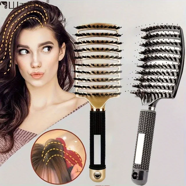 WANMEI 1PCS Professional Salon Hairdressing Comb Scalp MassageCombs Wet Curly Detangle Hair Brush for Barber Styling Tools
