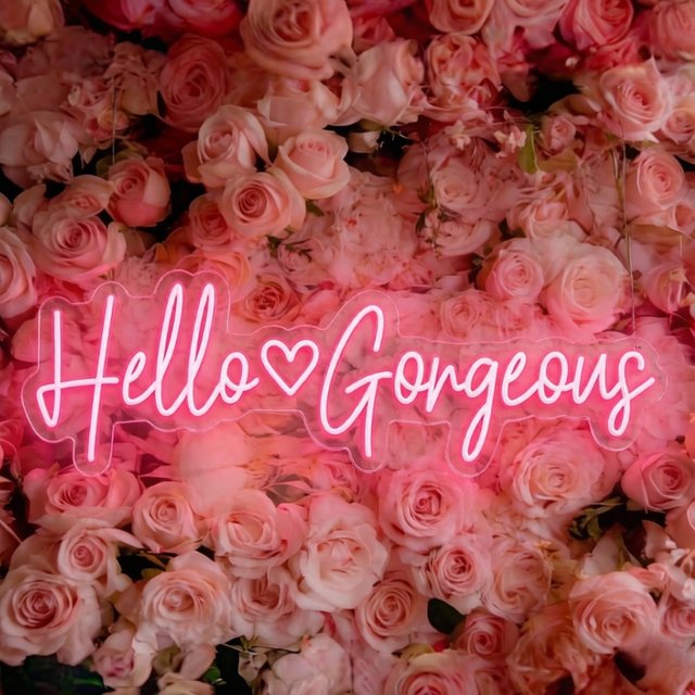 Hello Gorgeous Neon Sign LED Neon Light for Bedroom Makeup Room Dorm Nails Salon Bar Club Party Wedding Decor Birthday Gifts