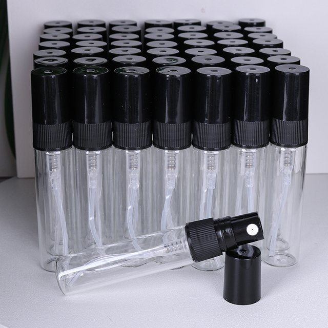 Flcopropriété de parfum en verre transparent de haute qualité, d'extraction pulvérisateur, mini
