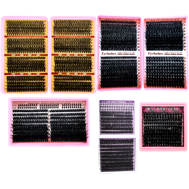 170/400/402/800PCS Eyelash Cluster Kit Multiple Combination From Natural to Dense Mixed Density Daily Makeup Party & Dramatic