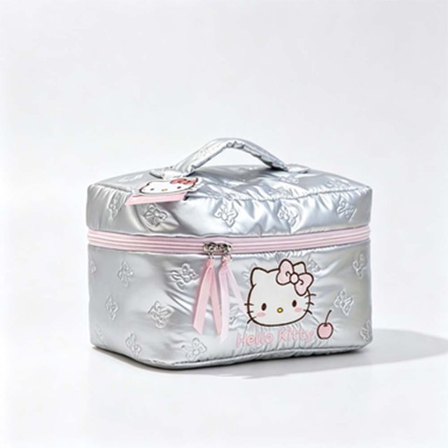 HelloKitty Embroidered Handheld Makeup Bag Cute Cartoon High Beauty Makeup Storage Washbag