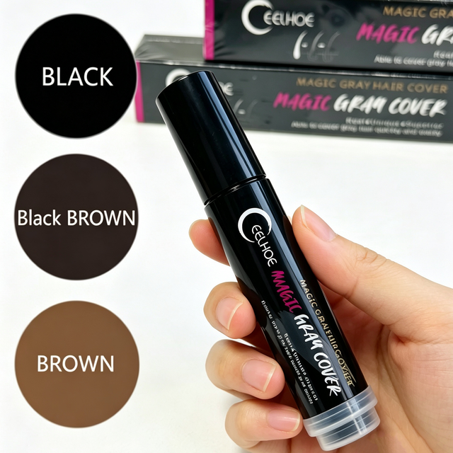 Hair Dye Pen Hair Color Stick 20ml Hair Dye Pen Lace Frontal Hairline Concealer Pen Dye Pen for Wigs Hair Root Color Dye Pen