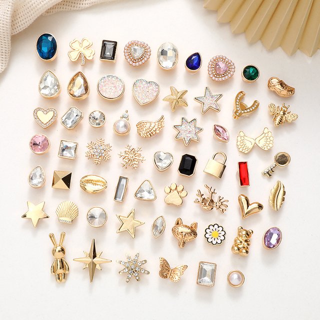 2 pièces lot gemme strass cristal diamant parfum chaussures breloques boucles accessoires pour sac boîte sabots chaussures décorations bricolage cadeaux
