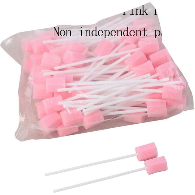 100pcs Disposable Oral Care Sponge Swab Tooth Cleaning Mouth Swabs With Stick