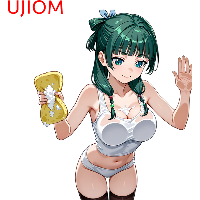 UJIOM Maomao Anime Character Wall Sticker Exquisite Enchanting HD Pattern Sunscreen Vinyl Decal Adhesive Bumper Decoration