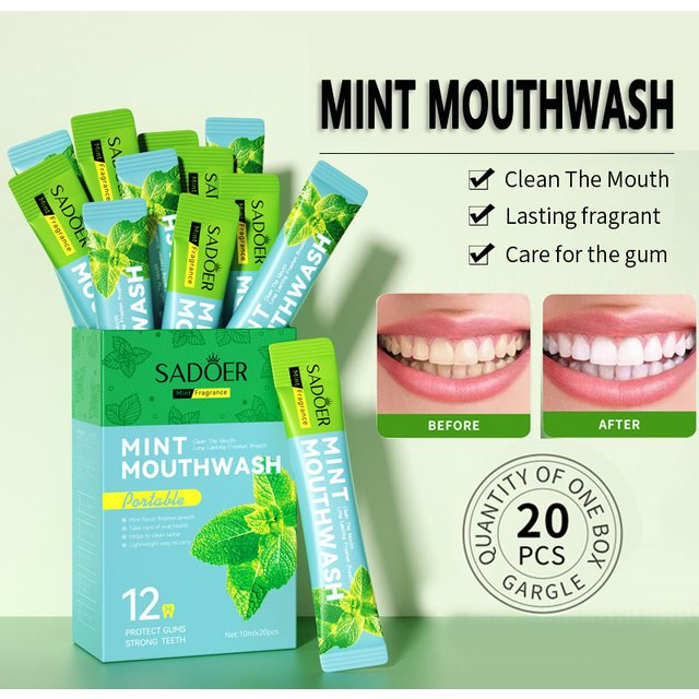 20pcs mint mouthwash, travel size convenient mouthwash, fresh breath, care for teeth, long-lasting fresh oral care mouthwash