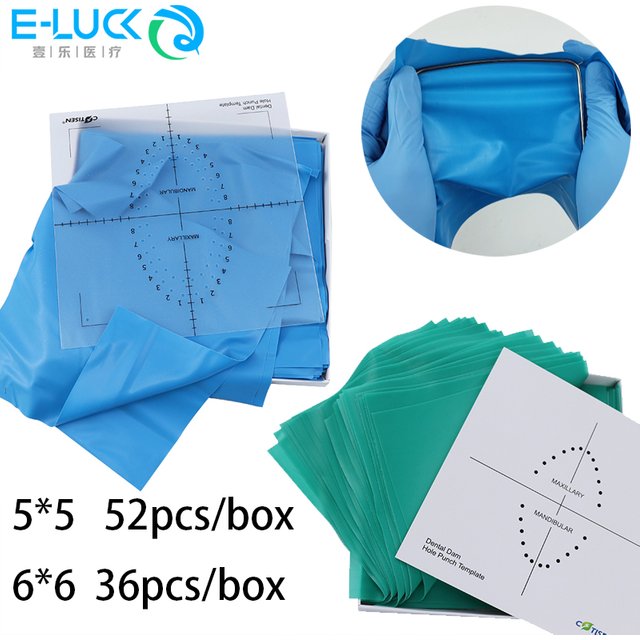 Dental Rubber Dam Sheet Natural Latex Rubber Barrier High Quality Nnti-allergy Oral Care Materials