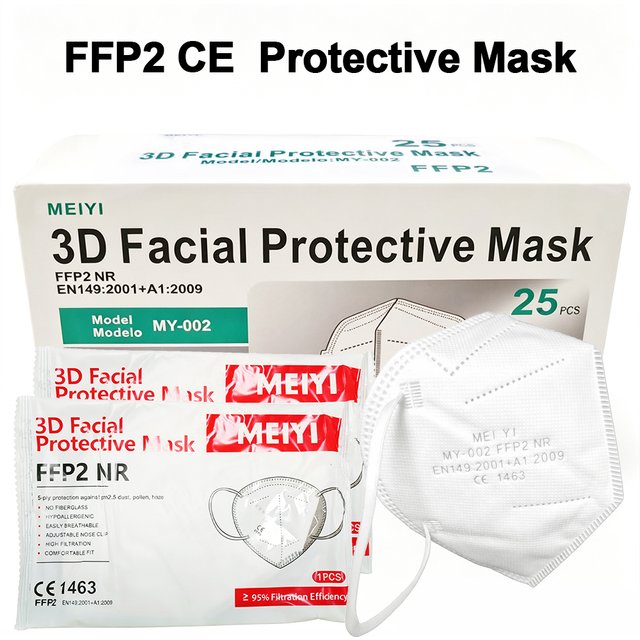 25PCS FFP2 Face Mask CE Approved 3D Facial Mascarillas Filter 5 Layers Dust Protective FFP2 Mask