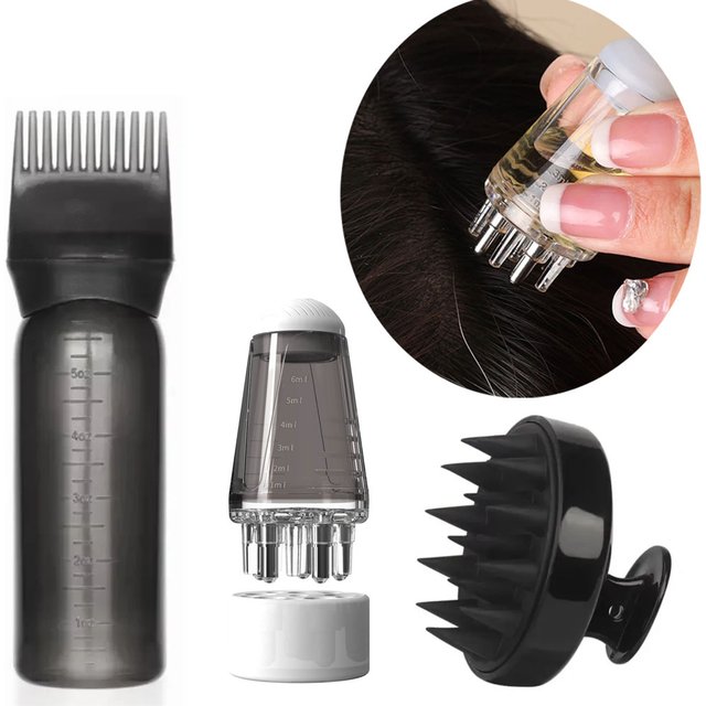 1/2/3Pcs Scalp Applicator Liquid Comb Silicone Shampoo Brush Head Scalp Massage Comb Massager Anti Hair Loss Head Care Tools