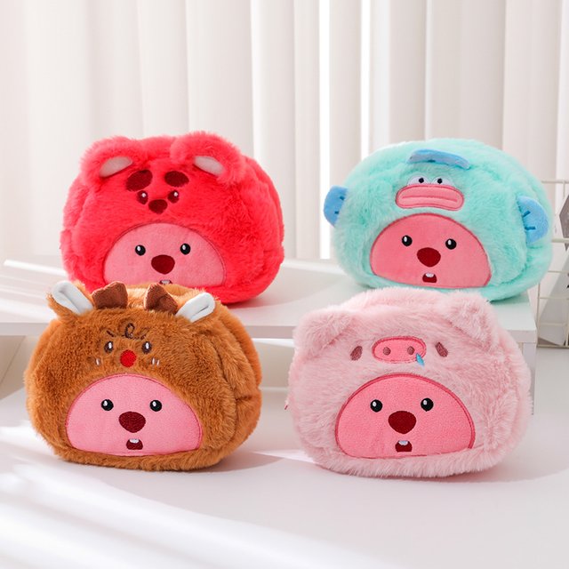 Anime Plush Pencil Bag Student Kawaii Storage Bag For Pen Cosmetic Brush Marker Pen Large Capacity Pen Case School Supply Gifts