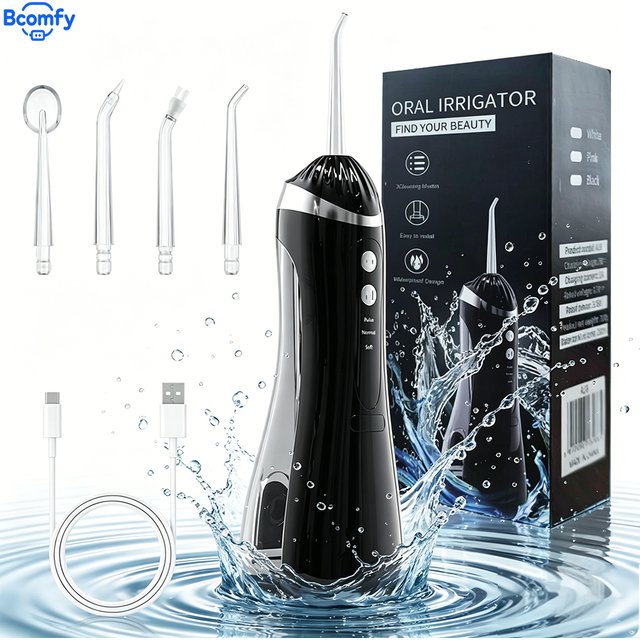 Electric Water Flosser Oral Irrigator Portable Rechargeable Water Jet 3 Modes Dental Teeth Cleaner for Teeth Oral Care