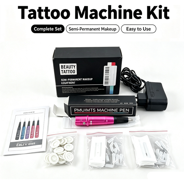 Universal PMU Machine Permanent Makeup Kits, Tattoo Pen for Lip/Eyeliner / Eyebrows Microshading Microblading Tattoo Kits