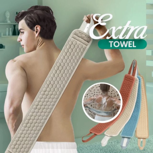 Korean Exfoliating Back Scrubber Bath Belt Deep Mud Clean Body Washcloth Japanese Rear Scrub Pull Strap Shower Towel