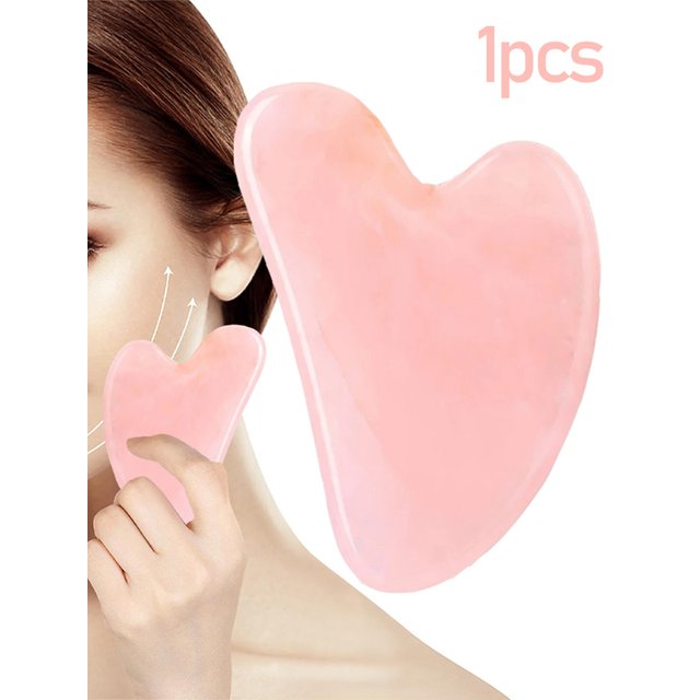 1pc Heart-shaped Resin Scraping Board Heart-shaped Facial and Eye Massage Scraping Tool Facial and Neck Cupping Beauty Massage B