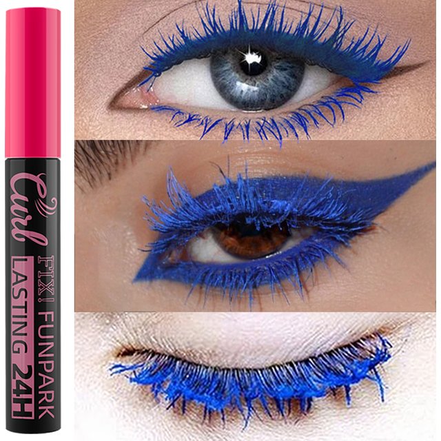 Multicolor Curling Mascara Waterproof Fast Drying Eyelashes Extension Lashes Korean Makeup Lasting White Blue Purple Mascara