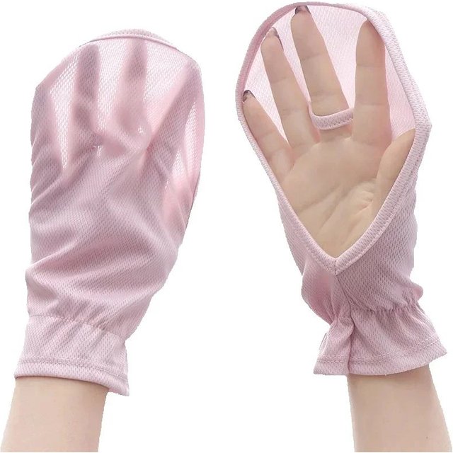 Ice Silk Open-fingered Short Sunscreen Gloves Sleeve Women Lady Thin Driving Outdoor Riding Gloves Mittens Sun Protection Gloves