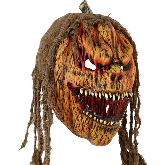 Costume de mascarade de citrouille d'horreur, Costume de Cosplay d'horreur, couverture faciale, accessoires de déguisement de fête effrayants pour carnaval