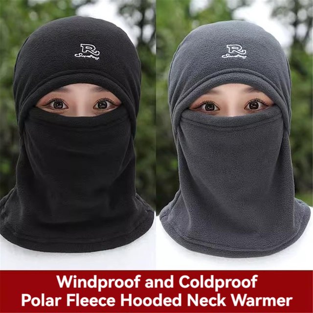 Cagoule polaire imperméable décontractée, chapeau de cyclisme, ski pour temps froid, couverture faciale, chauffe-cou thermique à capuche pour femmes et hommes