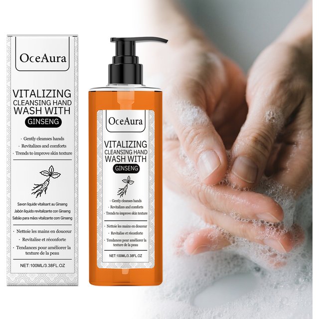 Ginseng Hand Wash Cleaning Removes Dirt Moisturizing Refreshing Non-Irritating Gentle Hand Skin Smoothing Brightening Hand Wash