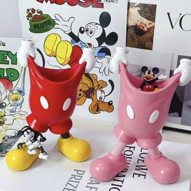 Disney Mickey Mouse pants, High quality pen holder, desktop makeup pen, storage toy, decorative item, birthday present