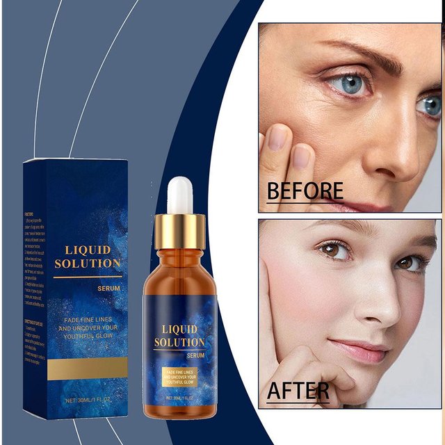 Liquid Solution Collagen Facial Serum Anti-Wrinkle Firming Moisturizing Brightening Essence Boost Elasticity Reduce Fine Lines