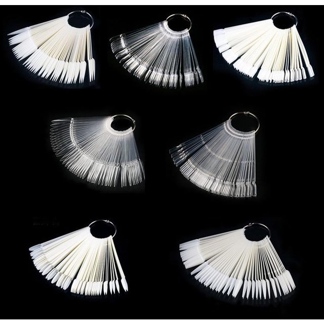 New 50PCS Nail Products Nail PolishPractice Nail Fan Card Polish Color Plate Card Polish MJSK01