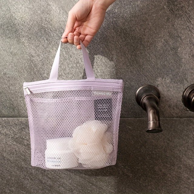 Portable Makeup Bag Mesh Waterproof Bath Bag Gym Bag Sundry Storage Bag Travel Toiletry Bag