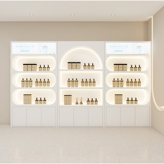 Beauty salon product cabinet Skin care products live stream display cabinet Cosmetics display cabinet Professional customized mu