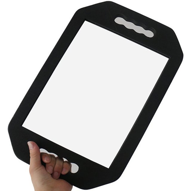 BarberTop Hair Salon Mirror With Foam Around Black Shop Hairdressing Makeup Mirror Sponge Protection Home Supplies