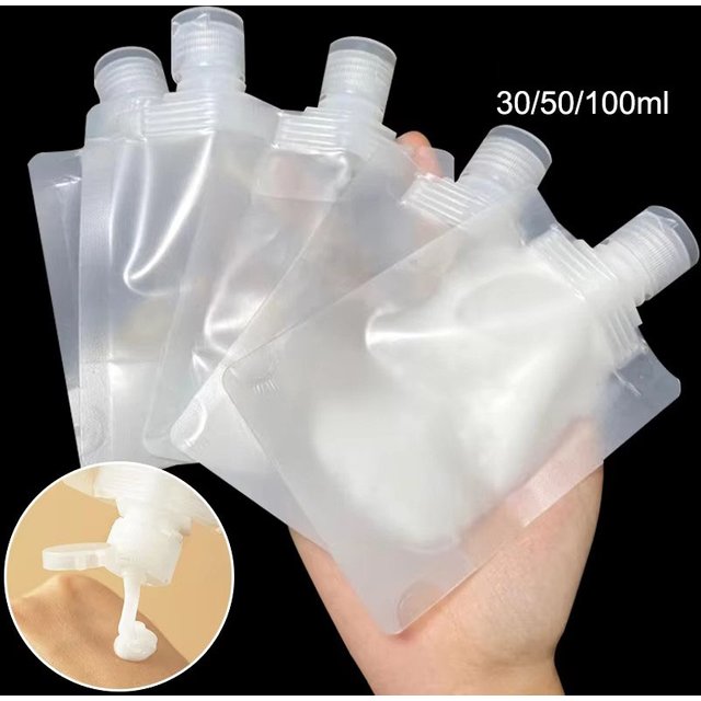 3-12 SZTUK 30/50/100ML Przenośne Pojemniki Wielokrotnego Użytku na Szampon, Kosmetyki, Odżywkę do Włosów, Szczelne Saszetki Podróżne