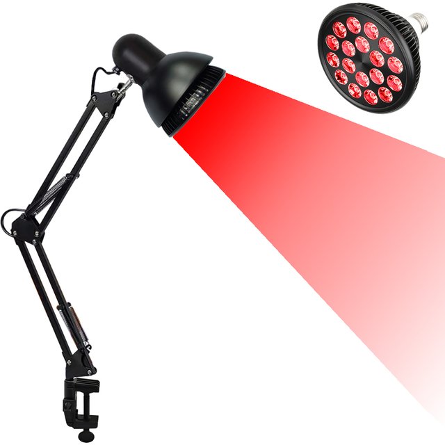 E27 Red Light Therapy Lamp With Clip-on Infrared 660nm&850nm Infrared Combo Bulb for Skin Care Pain Relief and Recovery